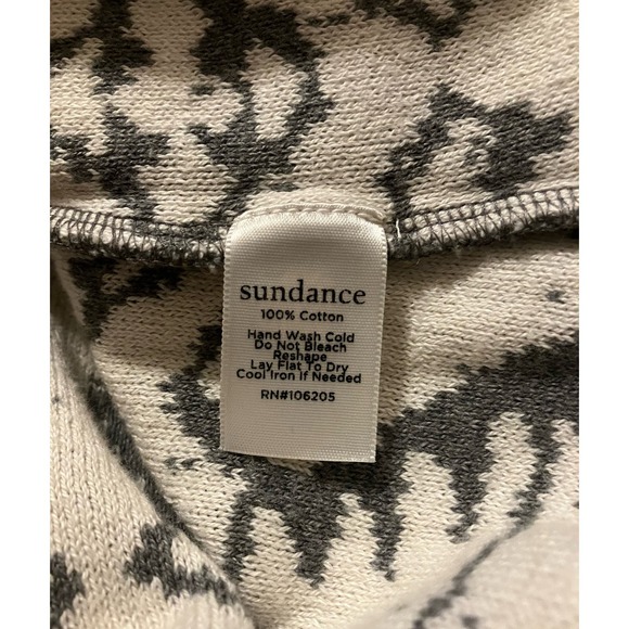 Sundance Gray 100% Cotton Knit Cowl Neck Pullover Sweater Women's Medium. - Picture 6 of 9